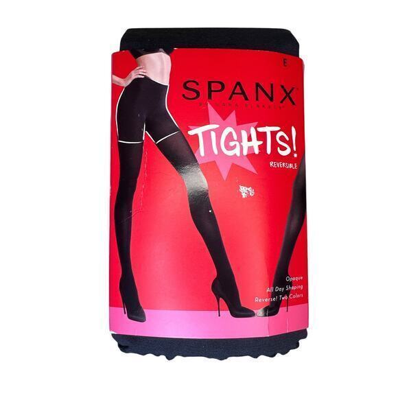 Spanx 005B Womens Reversible Two Colors Tights Black/Char  Size‎ E - Picture 1 of 5